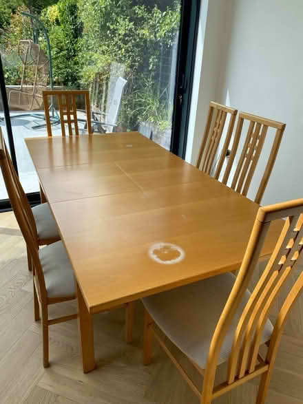 Photo of free Dining table and 6 chairs (Woodford Green) #1