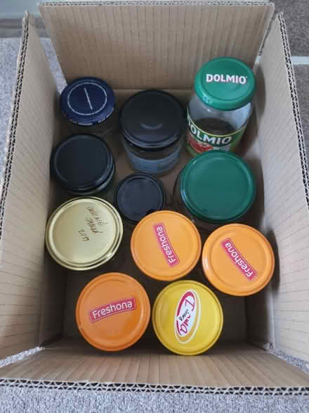 Photo of free Box full of empty jars (SO19) #1