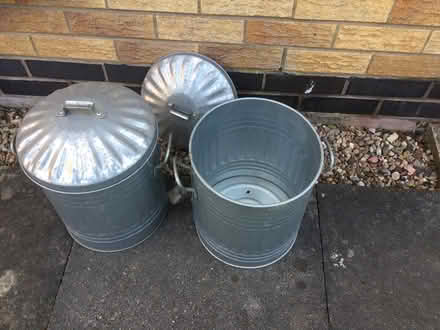 Photo of free Two Small metal dustbins (LE3 Leicester Forest East) #1