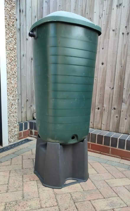 Photo of free Leaky Water Butt and Stand - or a larger planter if cut down (Hyde Lea ST17) #1