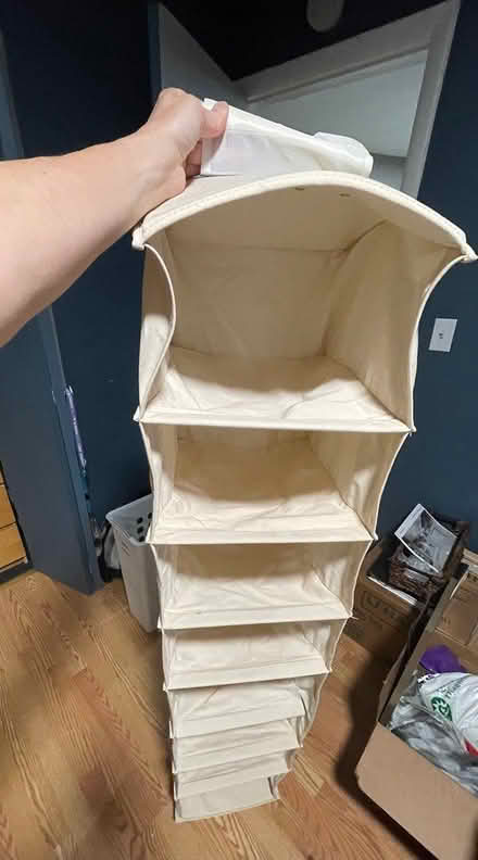 Photo of free hanging canvas shelves (12th & Otis Streets NE) #1