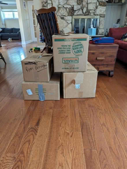 Photo of free Four boxes of assorted bubble wrap (Barrington) #1
