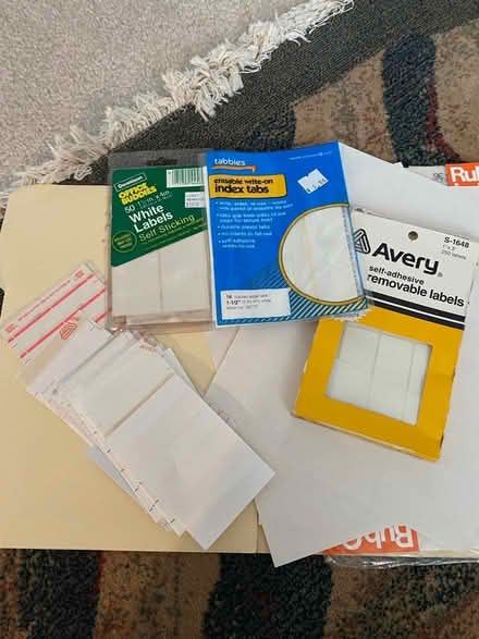 Photo of free labels and folders (south evanston) #2