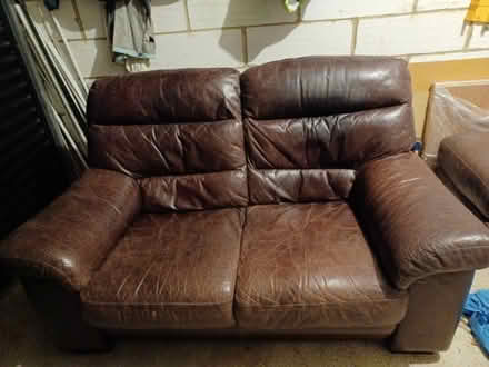 Photo of free Chocolate Brown Leather 2 Seater Sofa (Hockley SS5) #2
