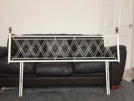 Photo of free White metal double bed head (Blackpool FY4) #2