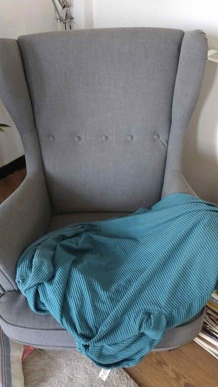 Photo of free Teal armchair cover (Denmark Hill) #1