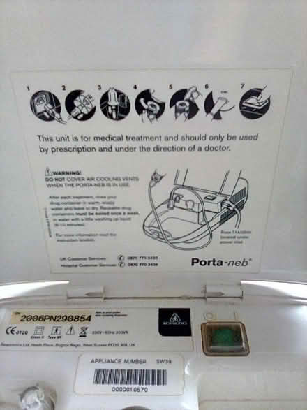 Photo of free Nebuliser - Respironics porta-neb (Stockport SK3) #1