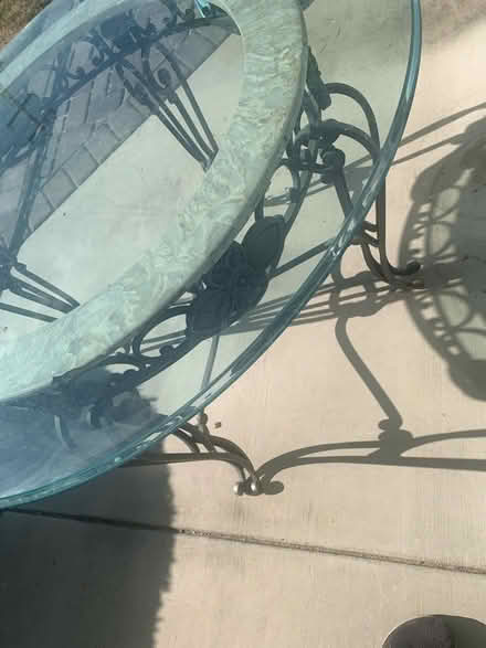 Photo of free Outside glass top table (Saratoga) #1