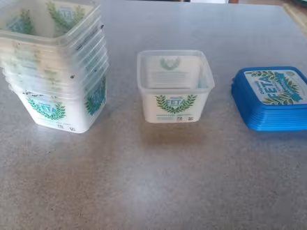 Photo of free 1 C plastic storage containers/lids (East Castro Valley) #1
