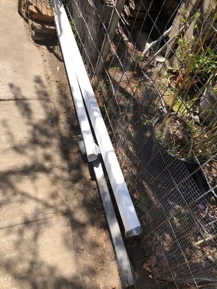 Photo of free Metal (wht) downspout & extension (Temescal) #1