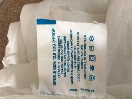 Photo of free Single duvet tog 12 new (Vinters Park) #2