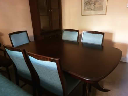 Photo of free Dining table, 6 chairs, dresser (Belmont SM2) #4