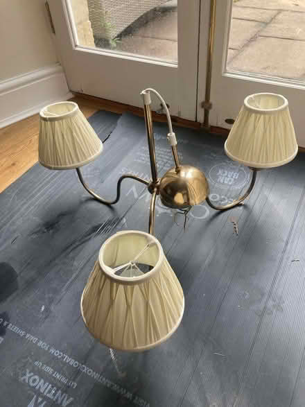 Photo of free 3-arm brass ceiling light (Bathwick) #2