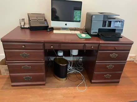 Photo of free Large wooden desk (Wesley Heights) #1