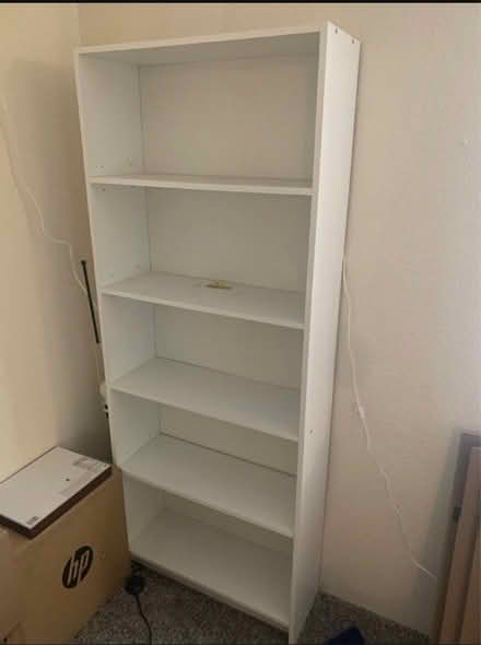 Photo of free 2 Dania white bookshelves (Near Washington Square) #1