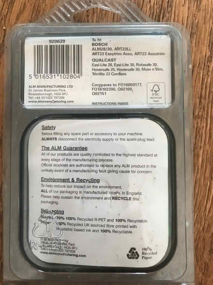 Photo of free Strimmer plastic blades: Bosch (EX1) #2