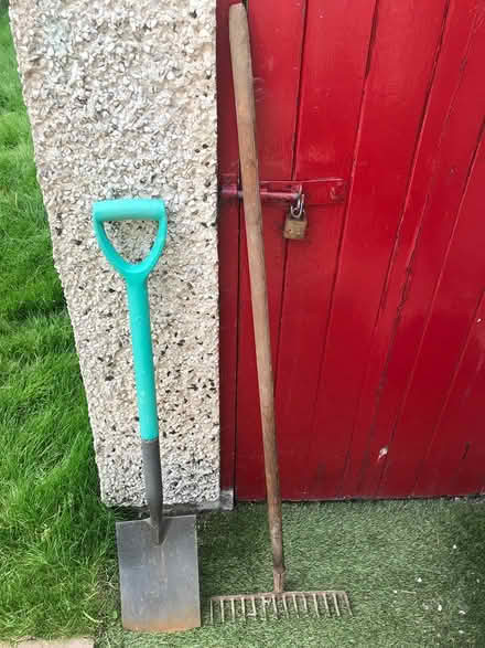 Photo of free Garden rake and spade (Glasnevin, Dublin 11) #1
