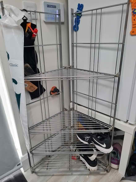 Photo of free Corner metal shelf (Dun Laoghaire) #1