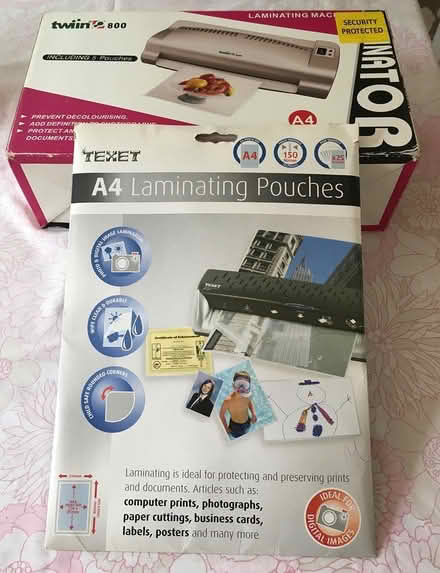 Photo of free A4 Laminator and Pouches (LE7 9 Scraptoft) #1