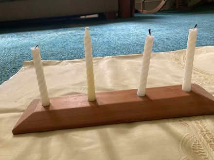 Photo of free Teak candle holder (North Arlington) #1