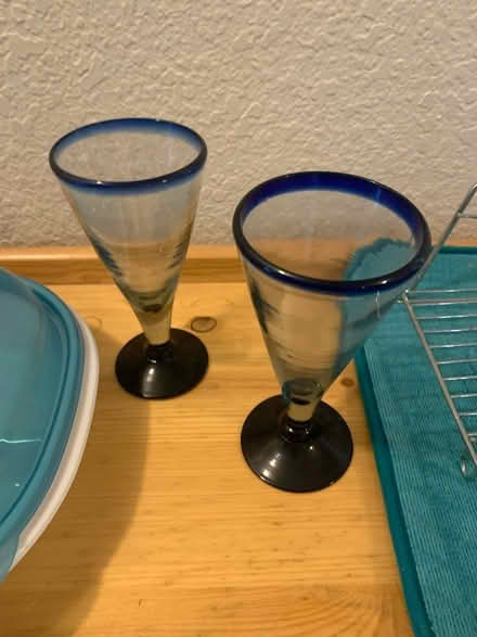 Photo of free 2 Blue accent goblets (Near Washington Square) #2