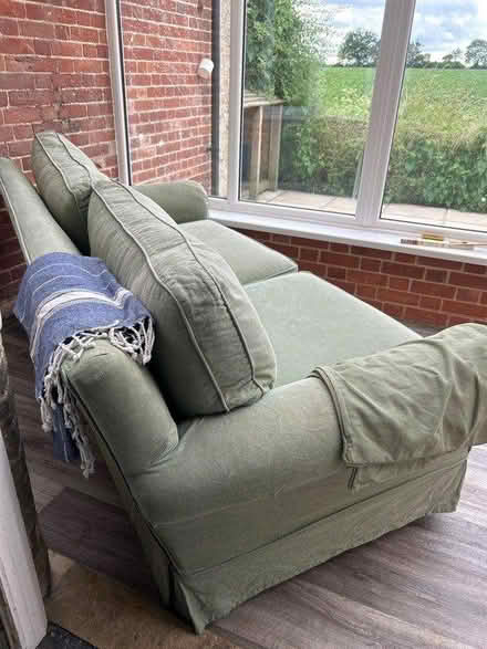 Photo of free Green John Lewis 3 Seater sofa (Starston, Harleston IP20) #2