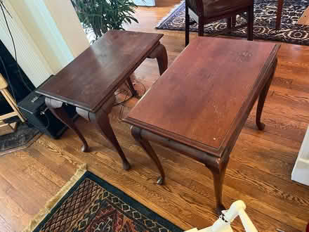 Photo of free Wood side tables, pair (Roland park/Evergreen) #3
