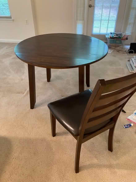 Photo of free Wood table with one chair (Ashburn Broadlands) #1
