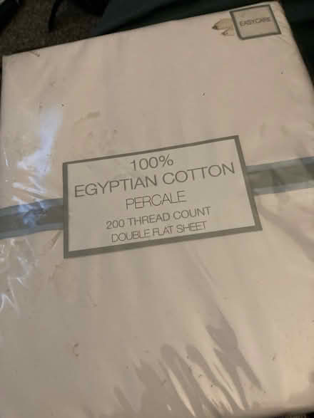 Photo of free Percale double flat sheet. White (HX3) #1