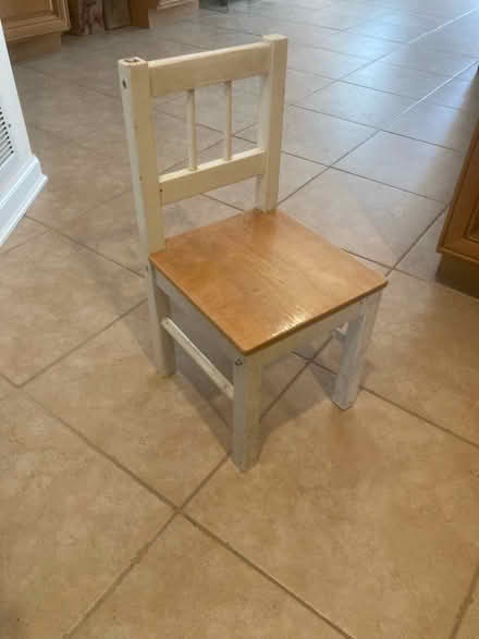 Photo of free Wooden kiddy chair and table (Wheaton) #2