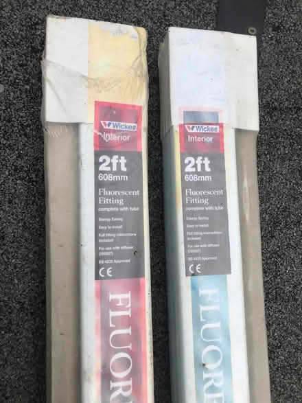 Photo of free 2 x 2ft fluorescent light fittings (Borough Green TN15) #1