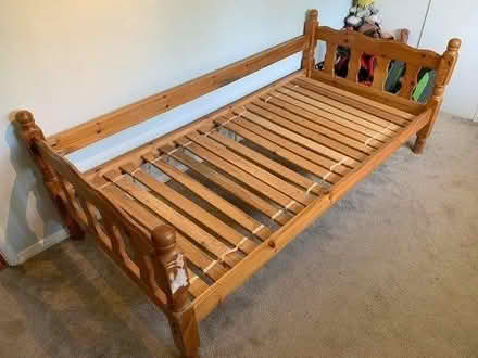 Photo of free Pine single bed frame (Cranleigh GU6) #3