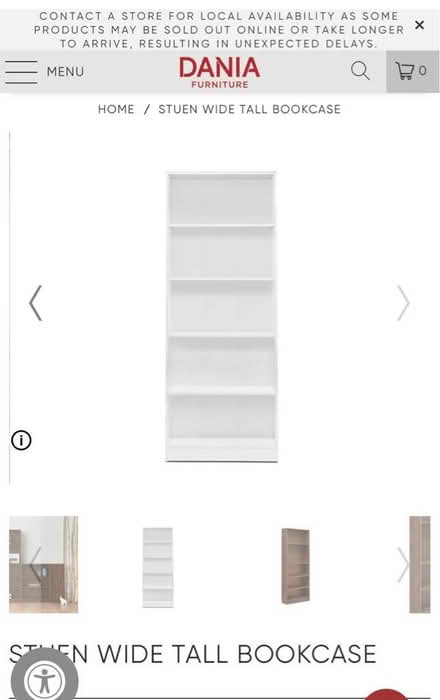 Photo of free 2 Dania white bookshelves (Near Washington Square) #2