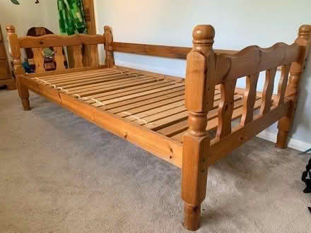 Photo of free Pine single bed frame (Cranleigh GU6) #4