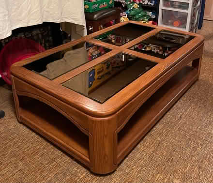 Photo of free Large wood & mirror coffee table (Woodbridge) #2