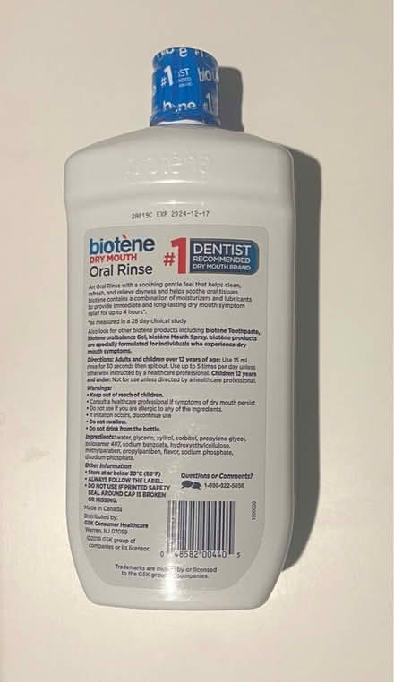 Photo of free Biotene Dry Mouth Oral Rinse (Union, NJ) #1