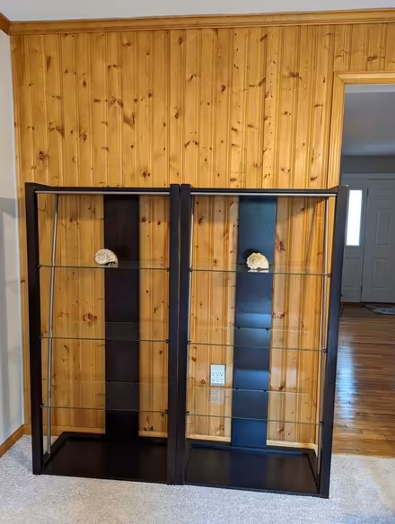 Photo of free 2 Wood and glass shelves (Gaithersburg Quince Orchard) #1