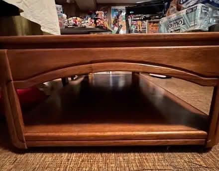 Photo of free Large wood & mirror coffee table (Woodbridge) #3
