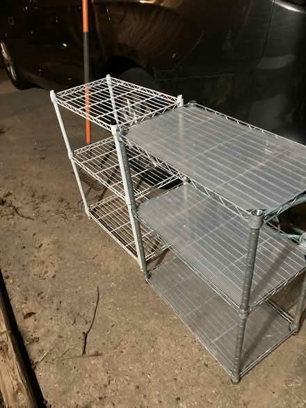 Photo of free 2 metal short metal shelves (Woodfield Rd & Airpark) #1