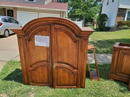 Photo of free wood TV stand/armoire (Manchester, MO) #4