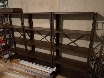 Photo of free 3 metal storage shelves (Gaithersburg Quince Orchard) #1