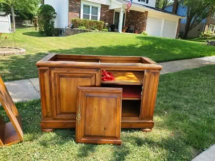 Photo of free wood TV stand/armoire (Manchester, MO) #3