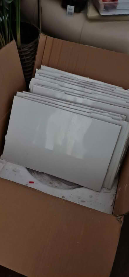 Photo of free Used large white bumpy tiles (TN25) #3
