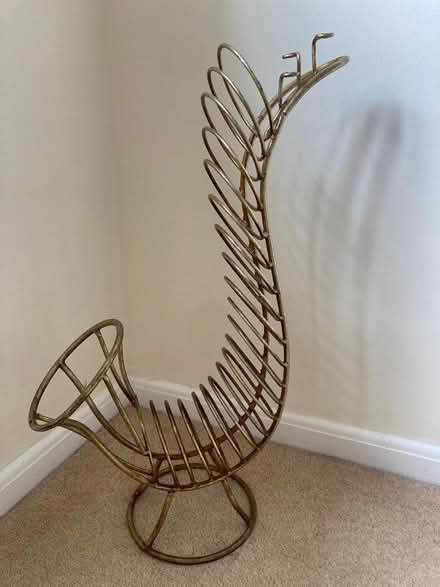 Photo of free Metal saxophone-shaped CD rack (Malvern Link WR14) #1
