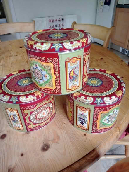 Photo of free 3 matching storage tins (Langley SL3) #1