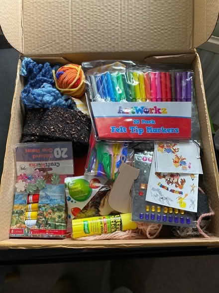 Photo of free Box of craft materials for kids (Sale M33) #1