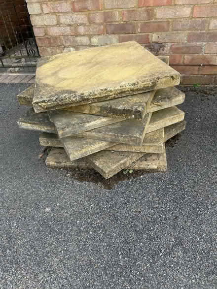Photo of free 8 concrete paving slabs (Widmer End HP15) #1