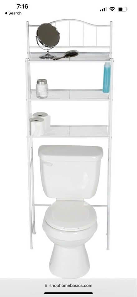 Photo of free White Metal Bathroom Shelf (Ayer) #1