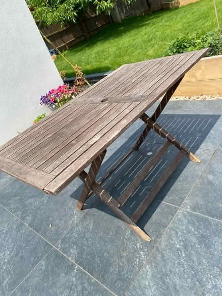 Photo of free Wooden garden table (Cherry Hinton, Cambridge) #3