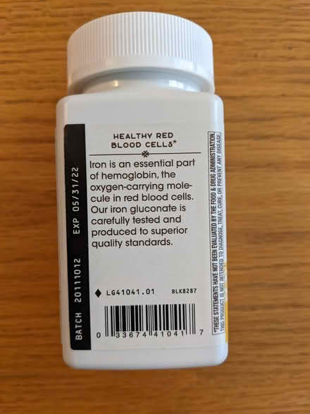 Photo of free Iron Supplement (Capitol Hill) #2